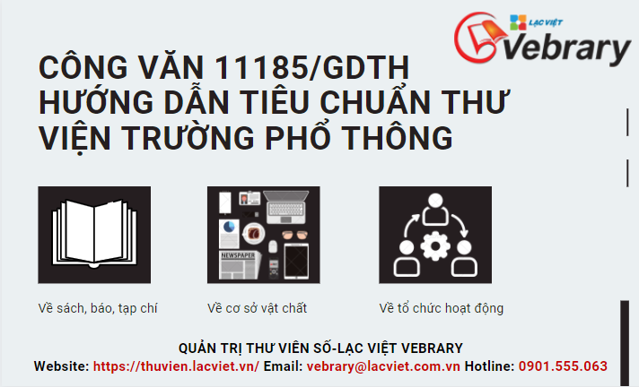 Công văn 11185/GDTH Hướng dẫn tiêu chuẩn thư viện trường phổ thông